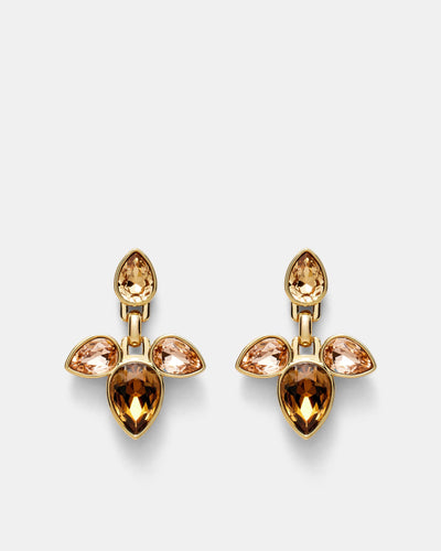 Bumper Pear Earrings - Caramel