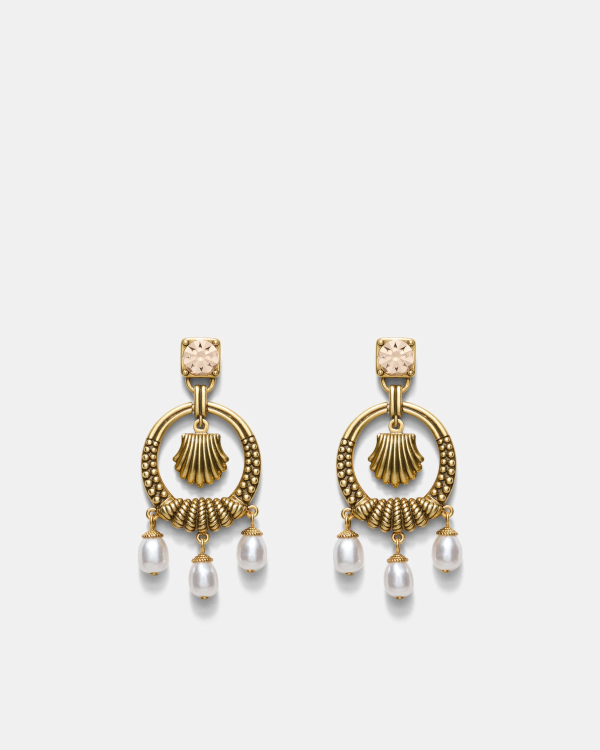 Shellicious Drop Earrings - Pearl