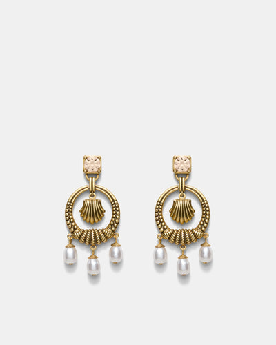 Shellicious Drop Earrings - Pearl