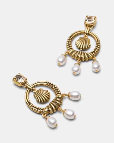 Shellicious Drop Earrings - Pearl