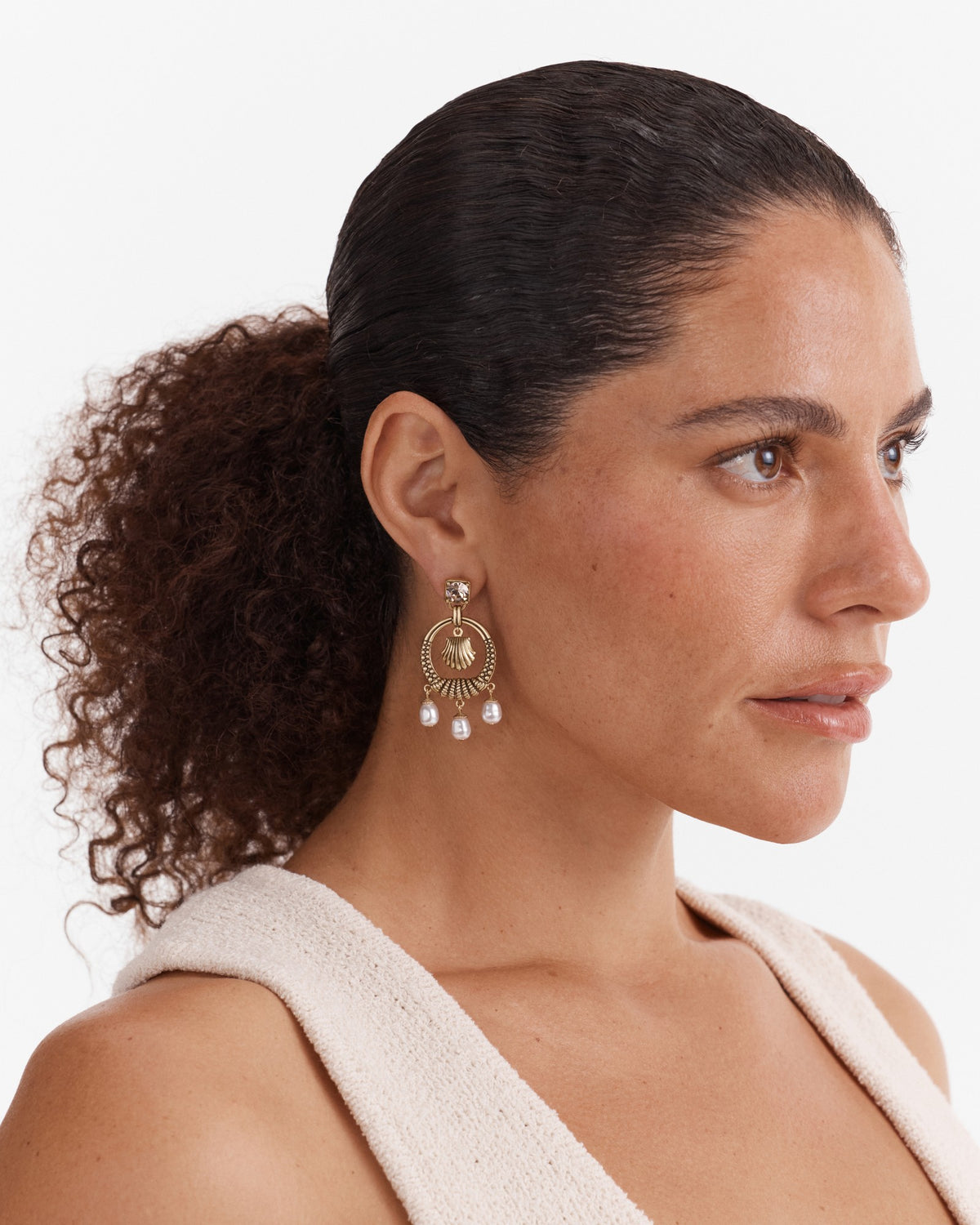 Shellicious Drop Earrings - Pearl