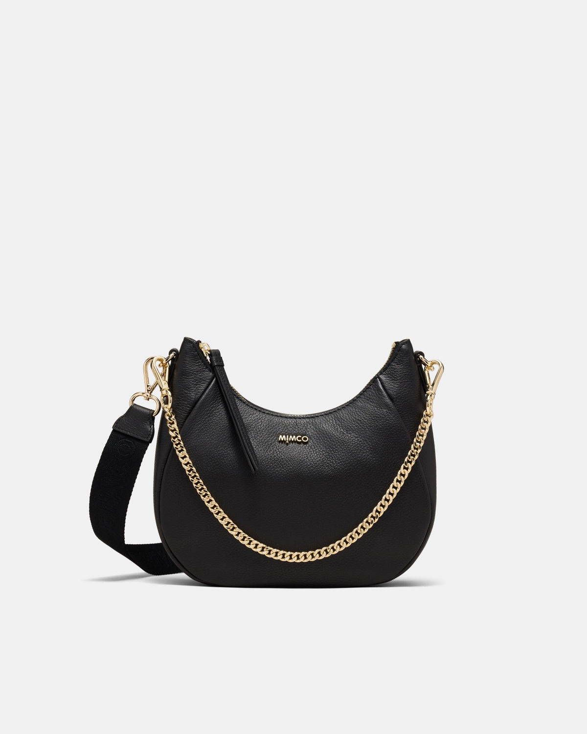 Lily Crescent Crossbody Bag - Black