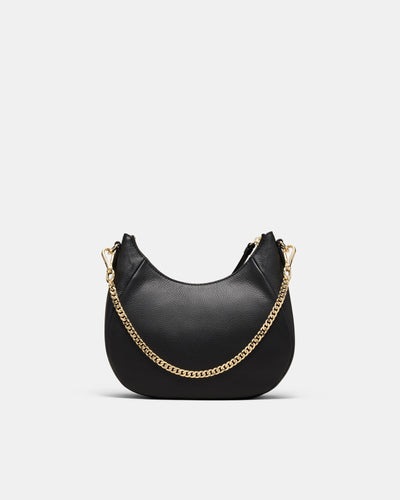 Lily Crescent Crossbody Bag - Black