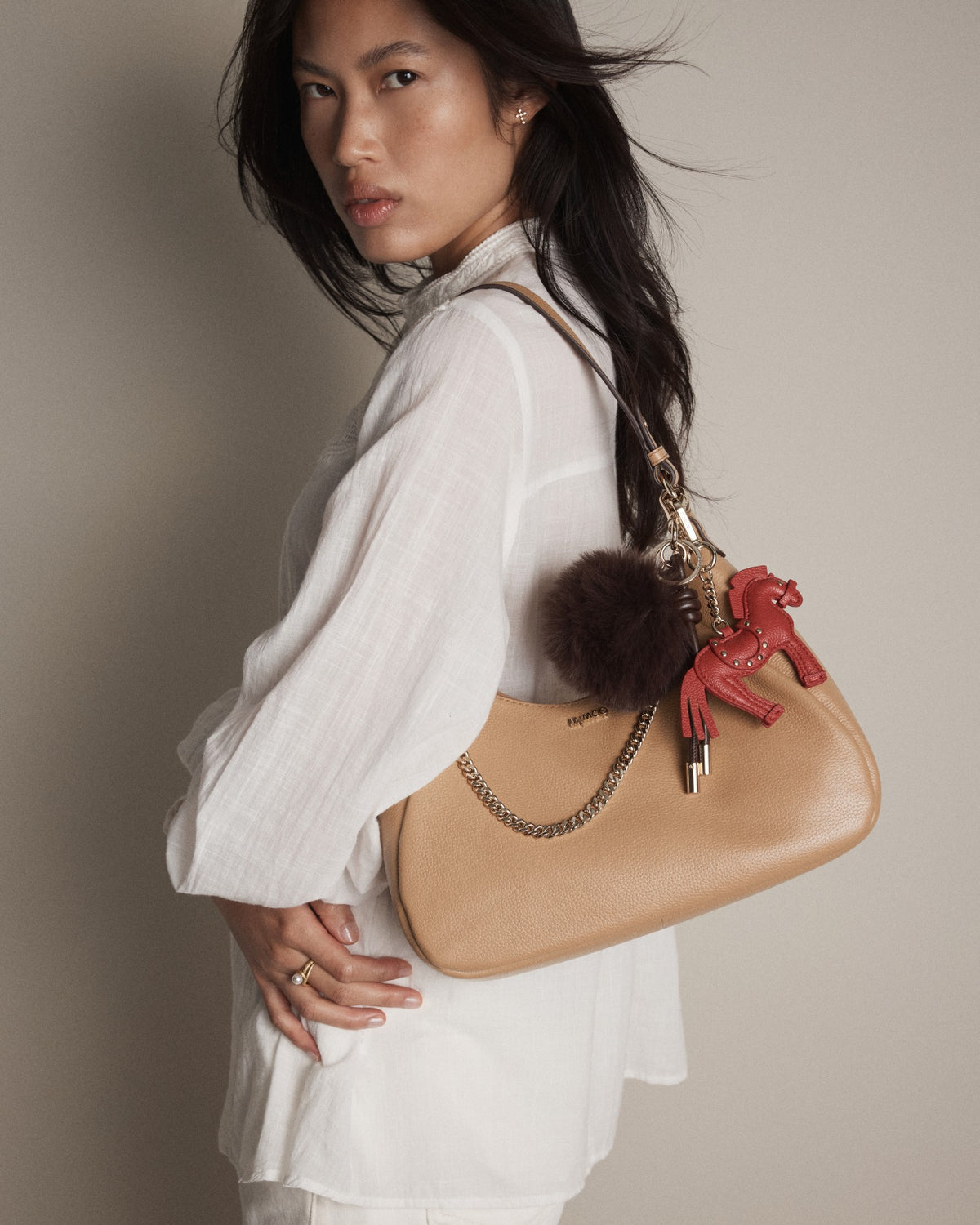 Lily Shoulder Day Bag - Caramel
