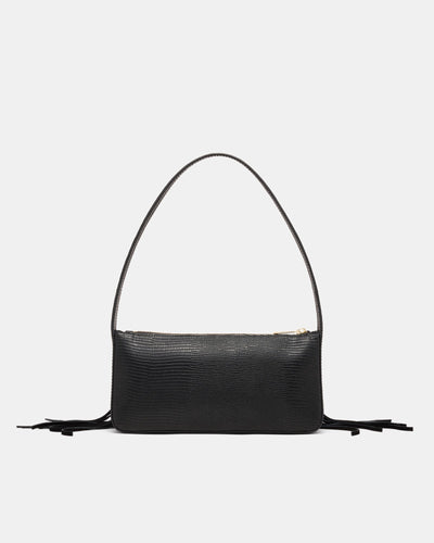 Rebel Fringe Shoulder Bag - Black
