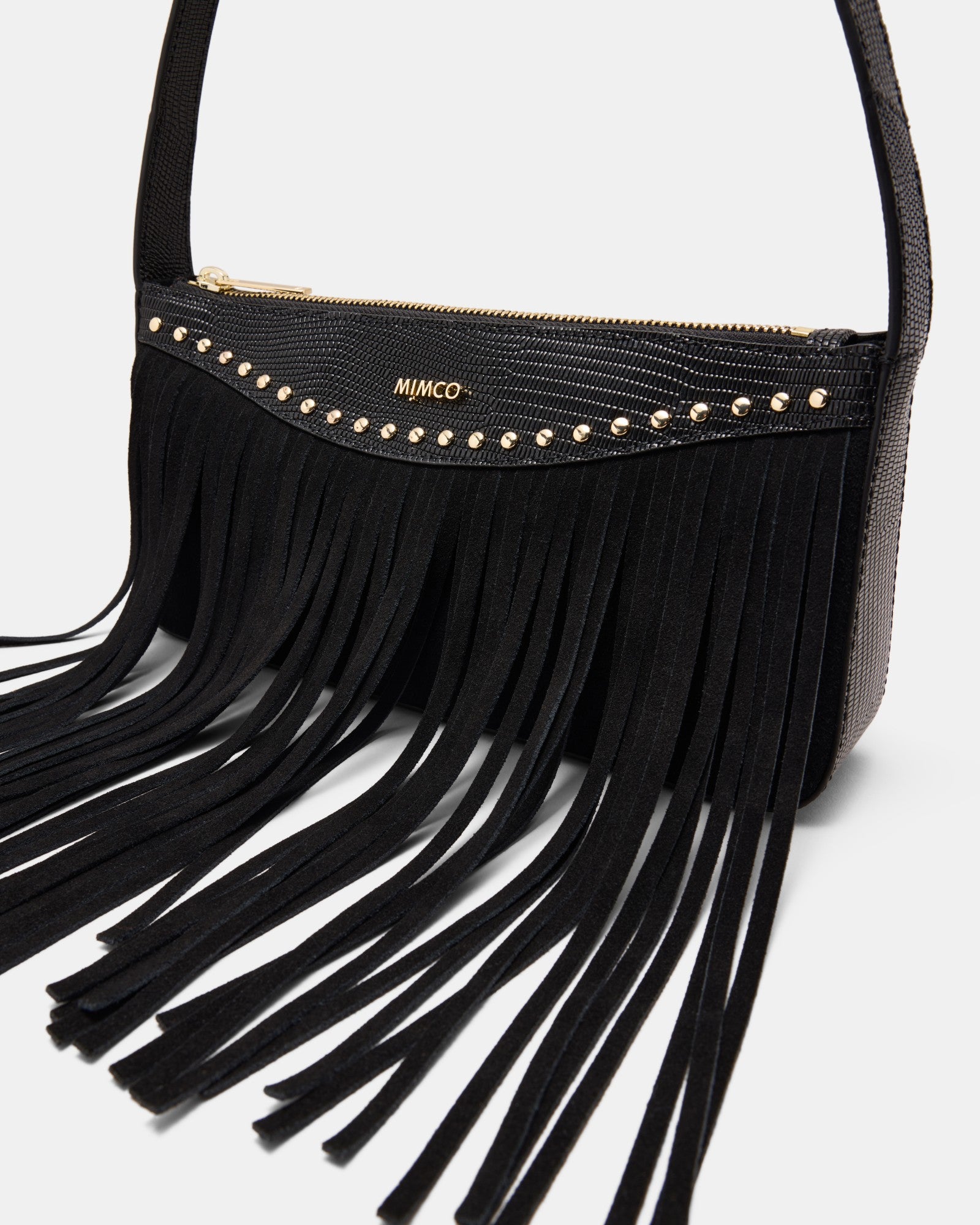 Rebel Fringe Shoulder Bag - Black