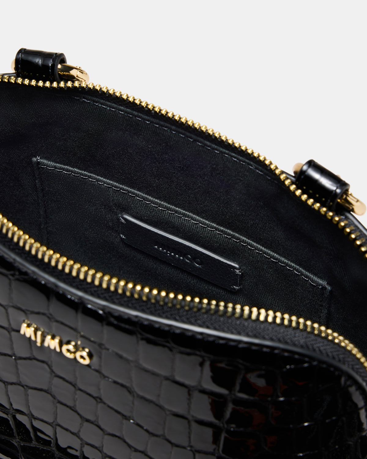 Noir Charm Chain Crossbody Bag - Black