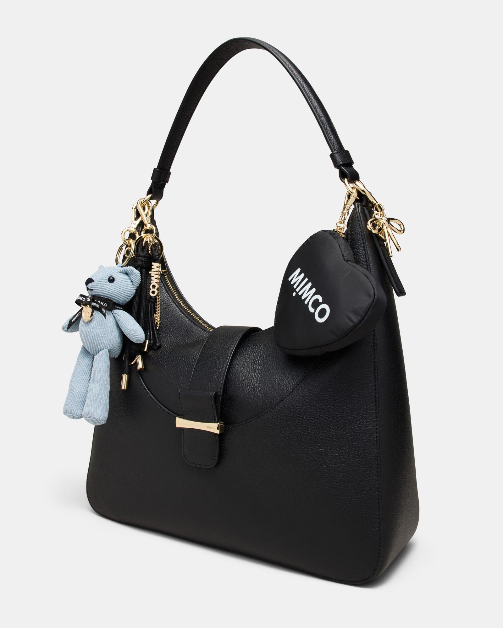 Mimco Logo Keyring - Black