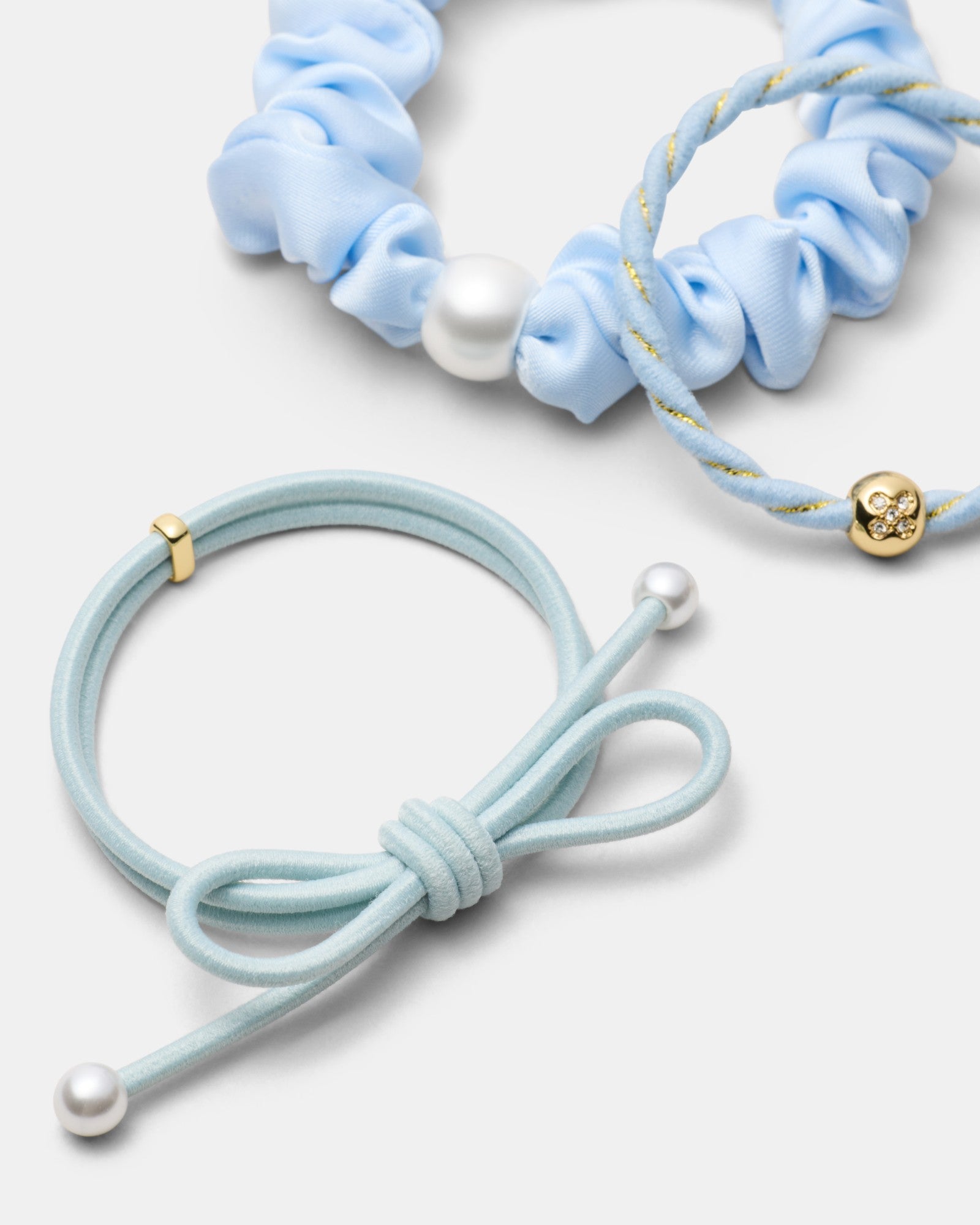 Lovely Hair Tie Set - Sky Blue