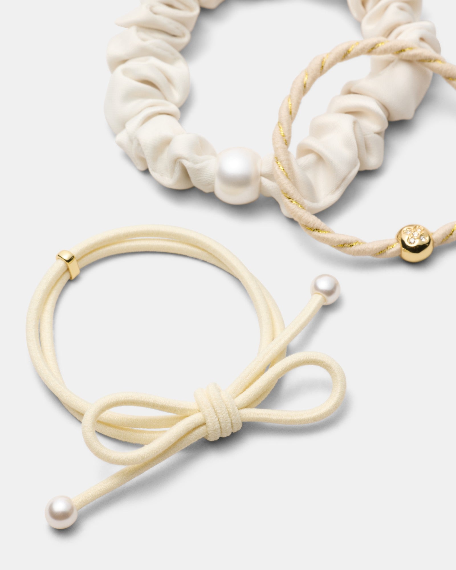 Lovely Hair Tie Set - Buttermilk