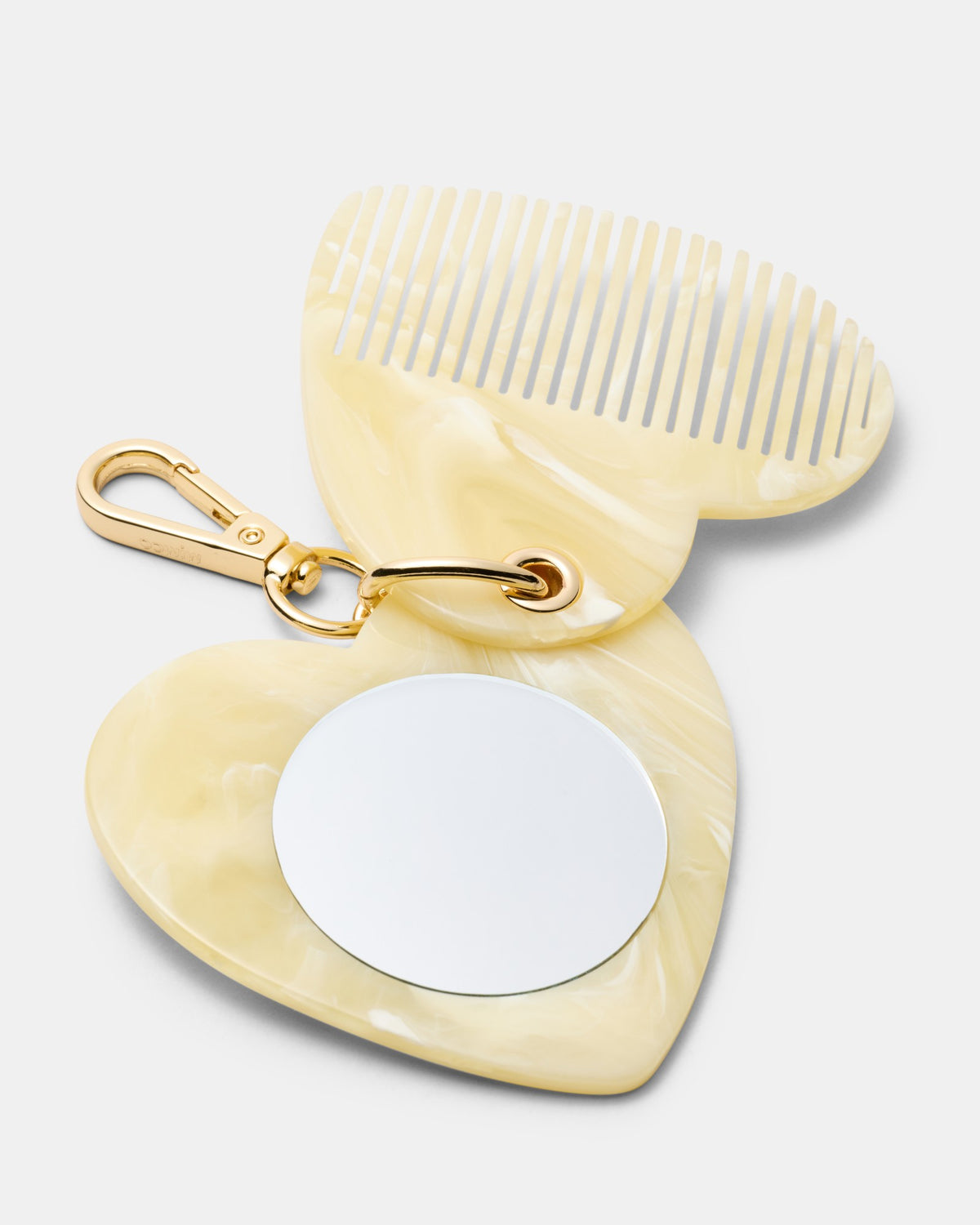 Lovely Hair Comb Keyring - Buttermilk