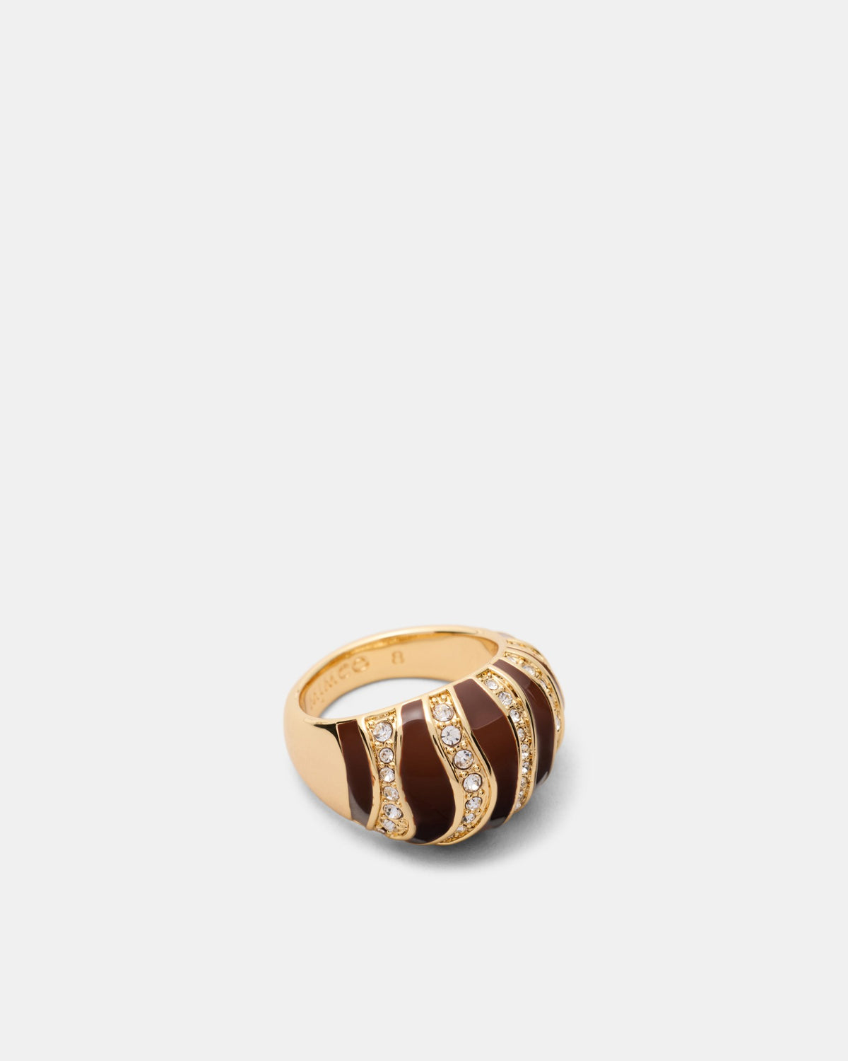 Chi Chi Enamel Ring - Choc Berry