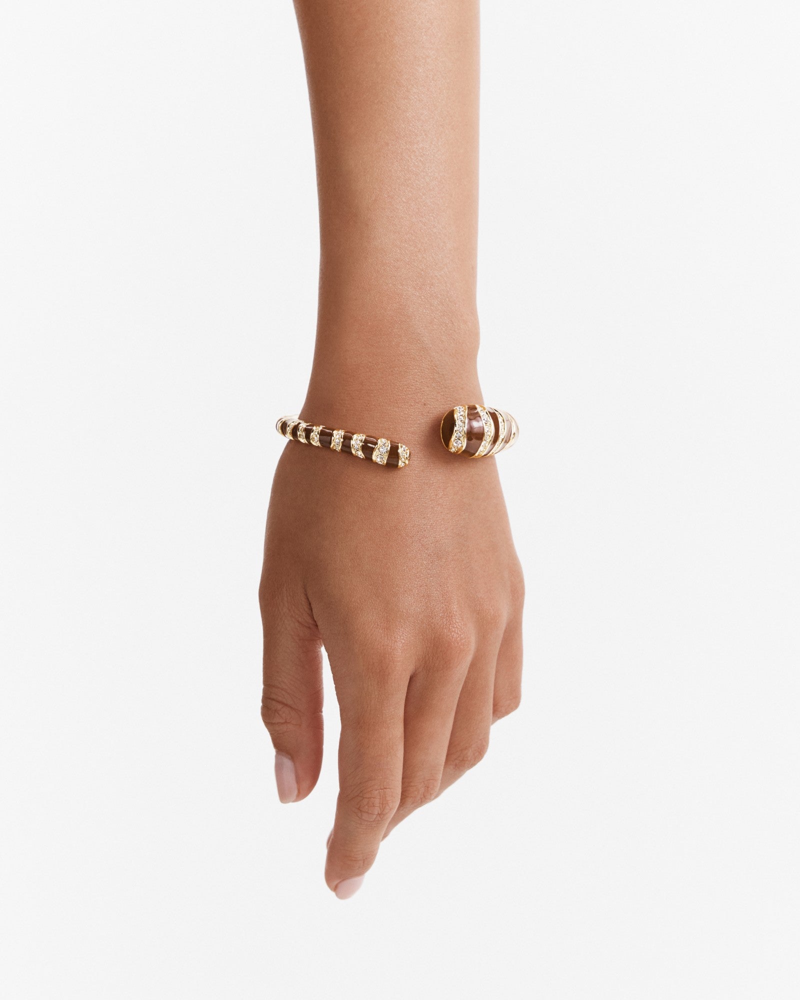 Chi Chi Enamel Cuff Bracelet - Choc Berry