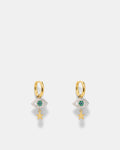 Evil Eye Hoop Earrings - Gold