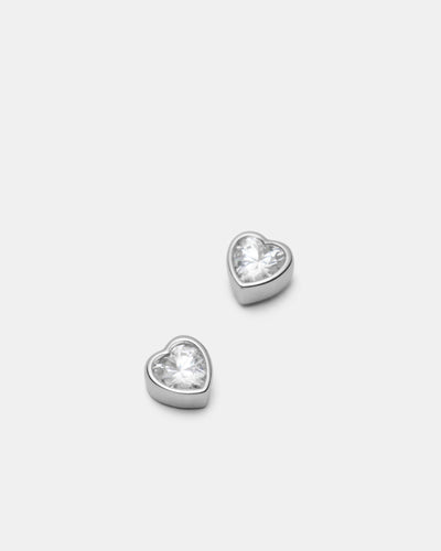 Forever Love Stud Earrings - Silver
