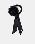 Flower Scarf Brooch - Black
