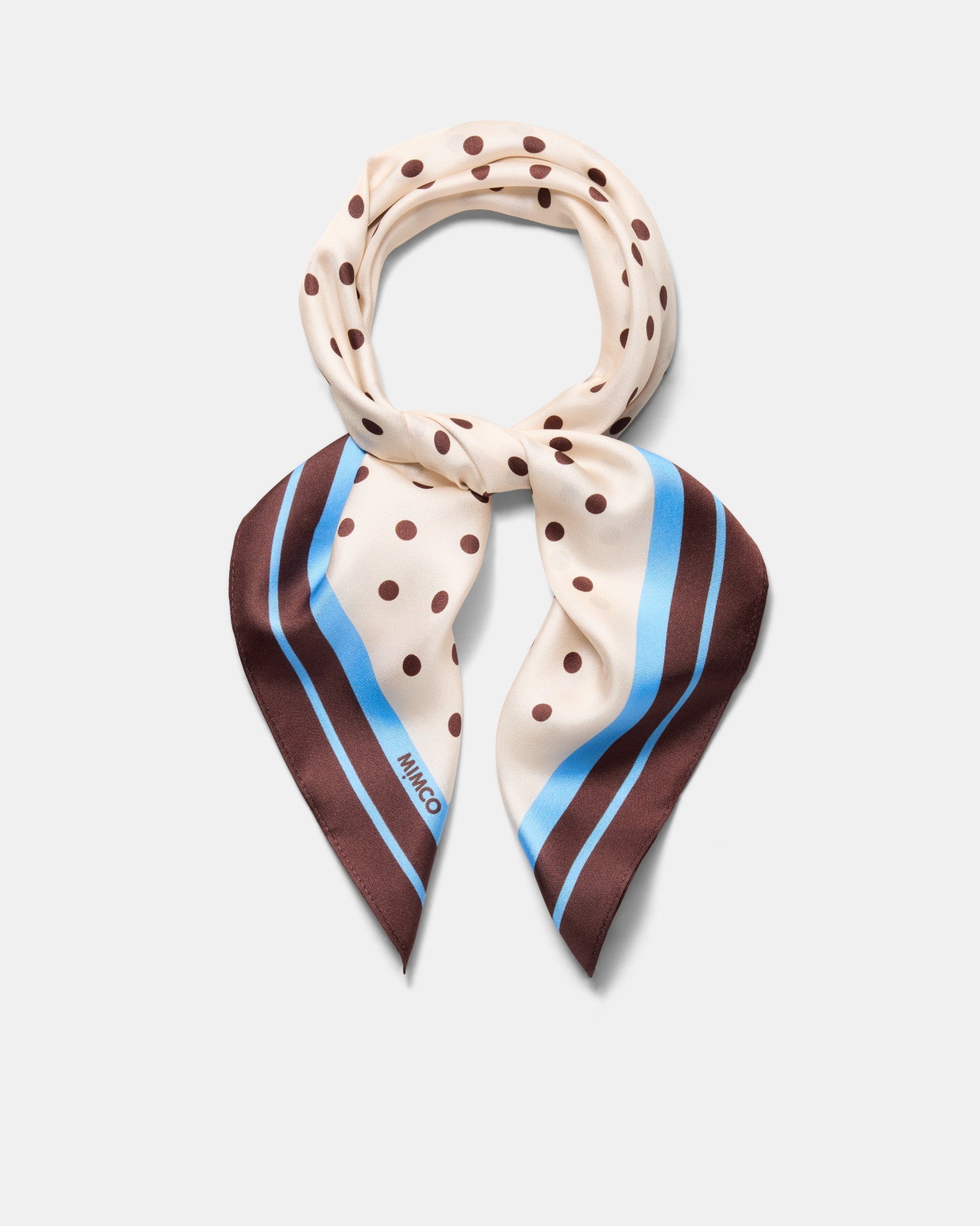 Polka Square Scarf - Choc Berry