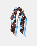 Polka Dot Thin Scarf - Choc Berry