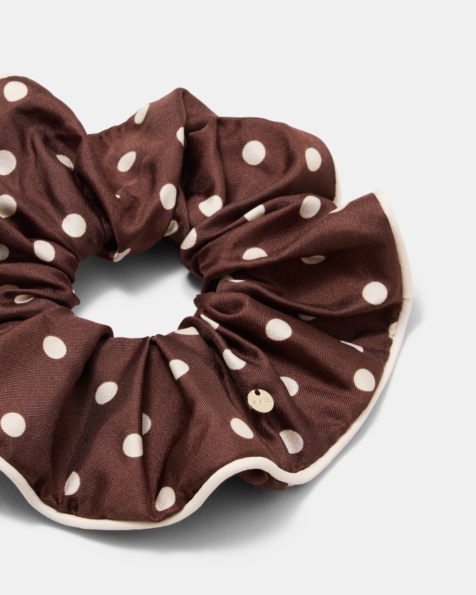 Polka Dot Scrunchie - Choc Berry