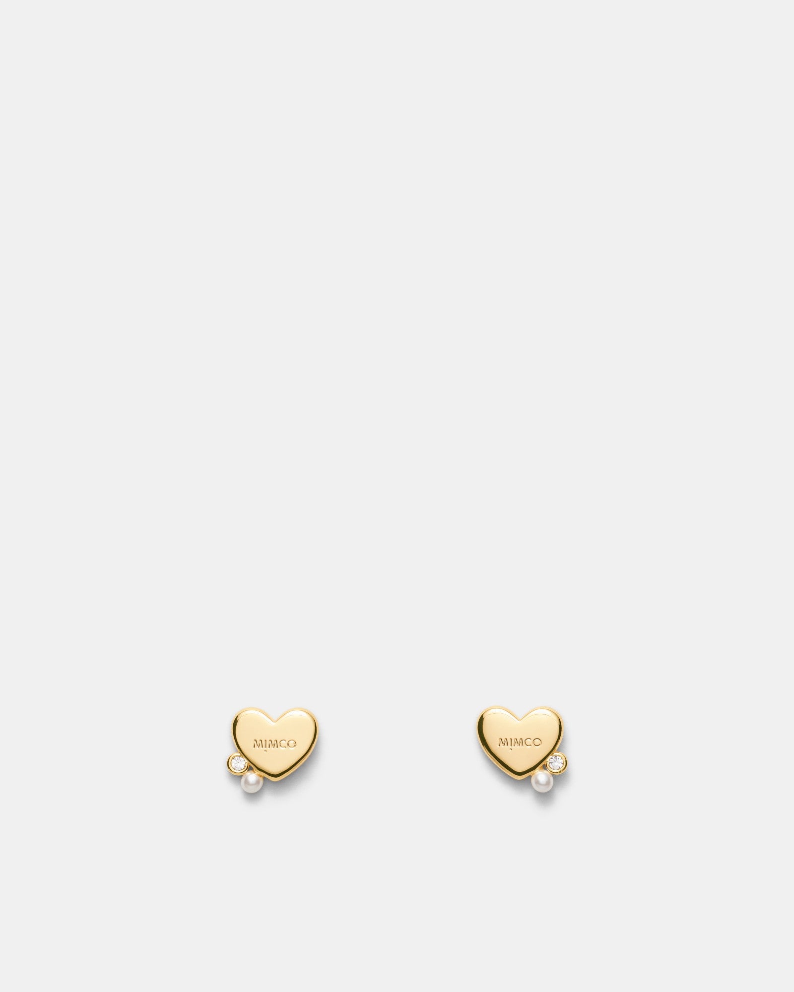Mimco Heart Cluster Stud Earrings - Gold