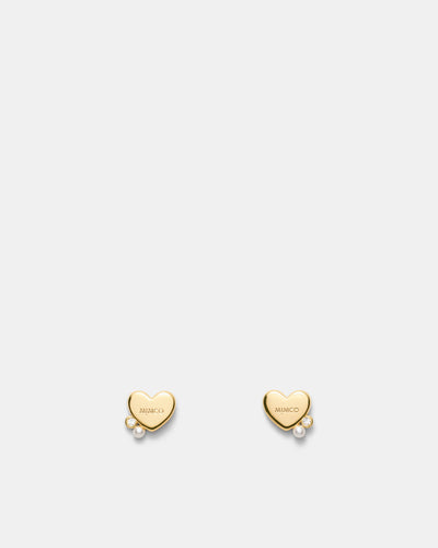 Mimco Heart Cluster Stud Earrings - Gold