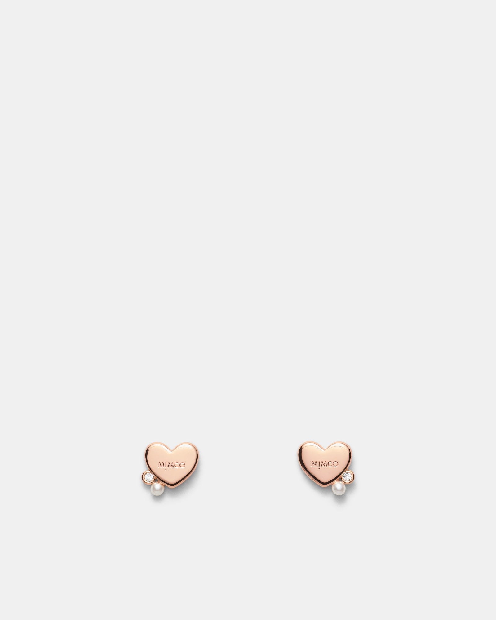 Mimco Heart Cluster Stud Earrings - Rose Gold
