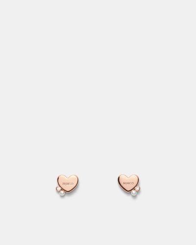 Mimco Heart Cluster Stud Earrings - Rose Gold