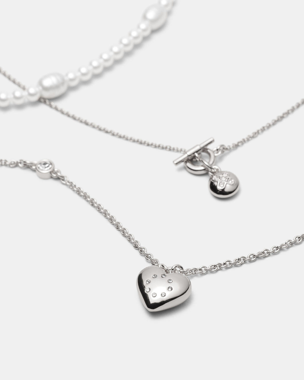Lovely Trio Necklace - Silver