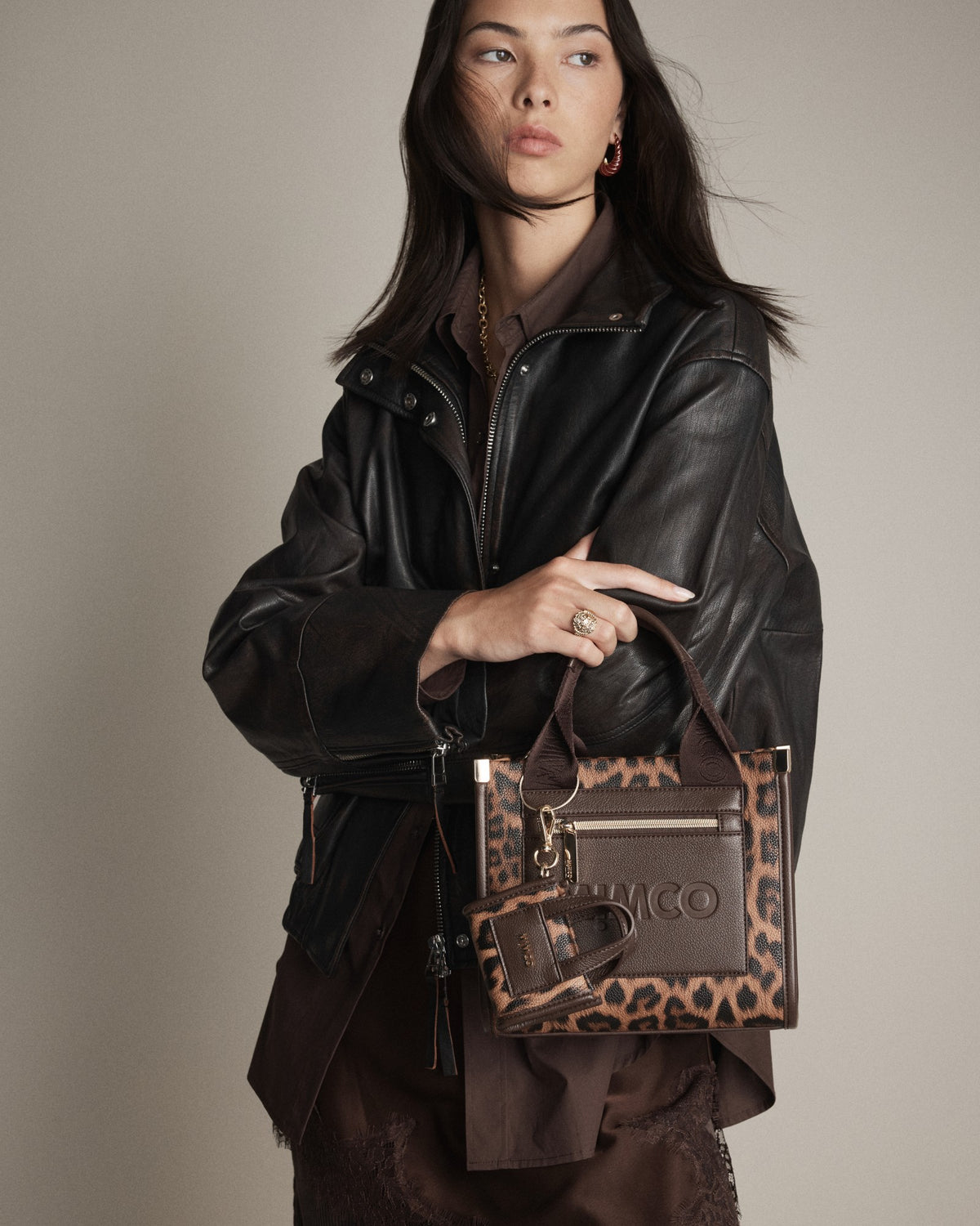 Patch Mini Tote Bag - Leopard
