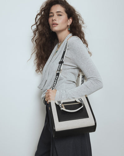 Patch Mini Tote Bag - Black Natural