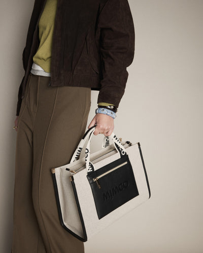 Patch Tote Bag - Black Natural