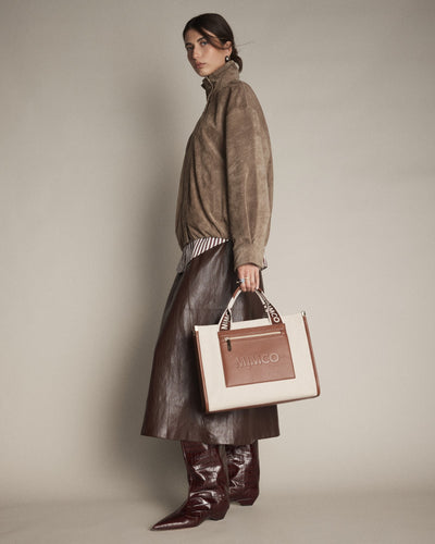 Patch Tote Bag - Walnut