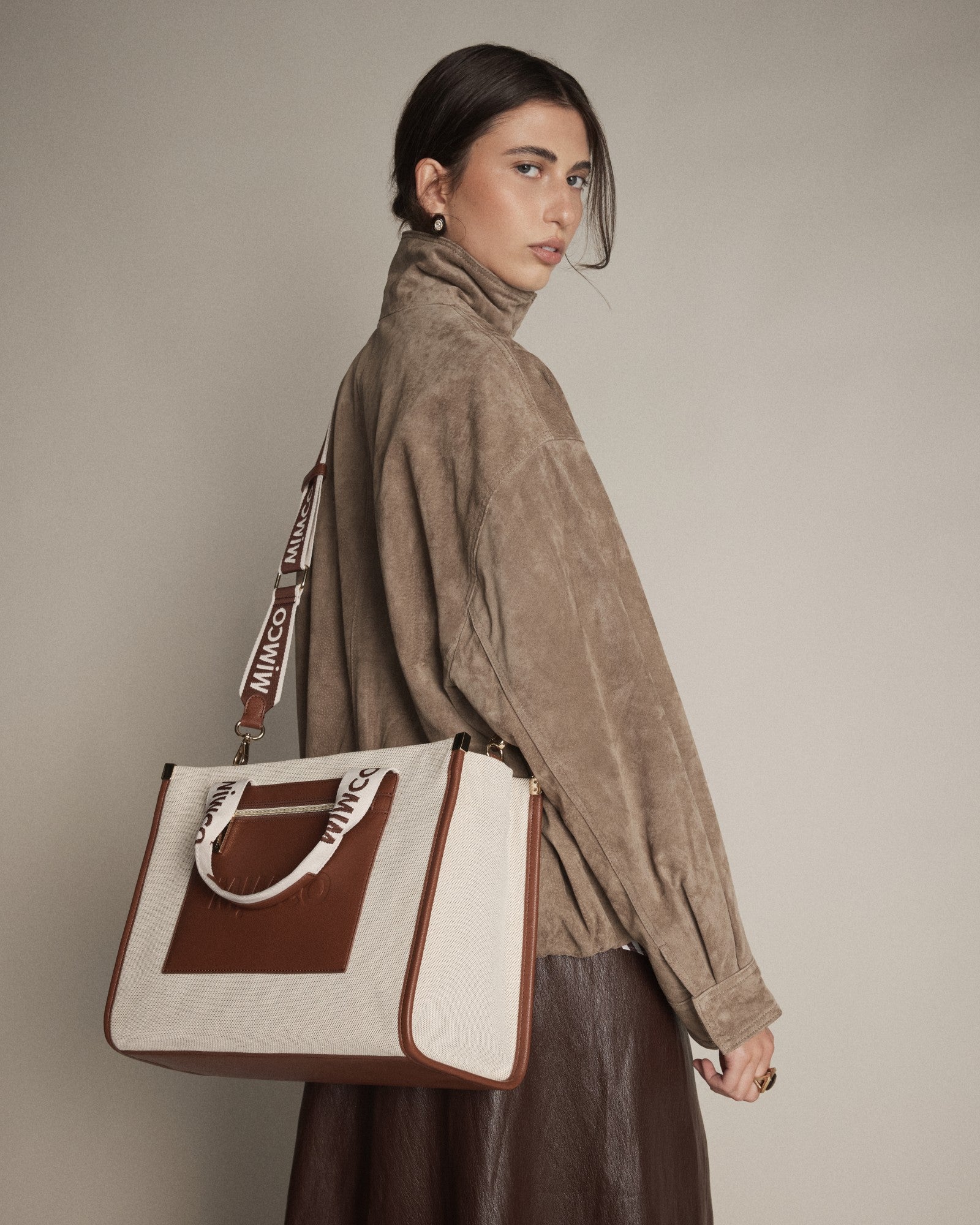Patch Tote Bag - Walnut