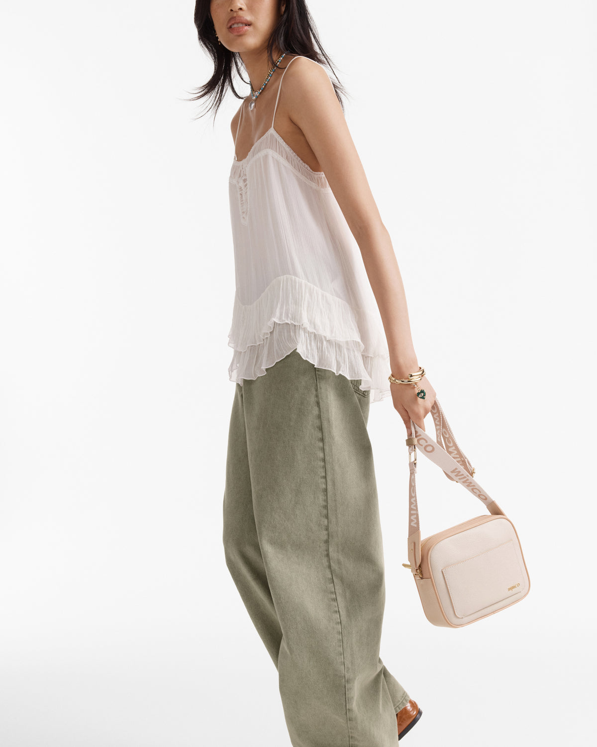 Northcote Camera Crossbody Bag - Almond Multi