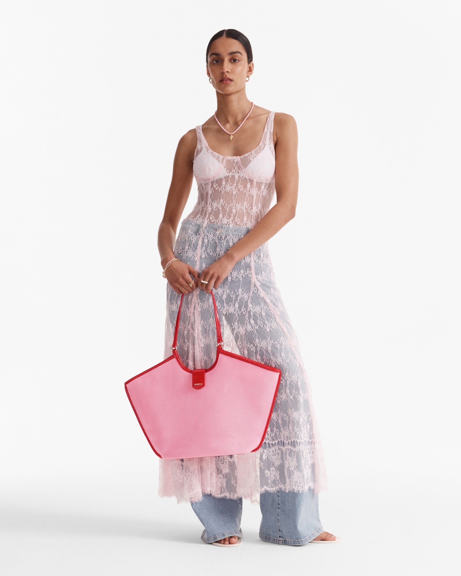 Hera Knit Tote Bag - Pink Sorbet