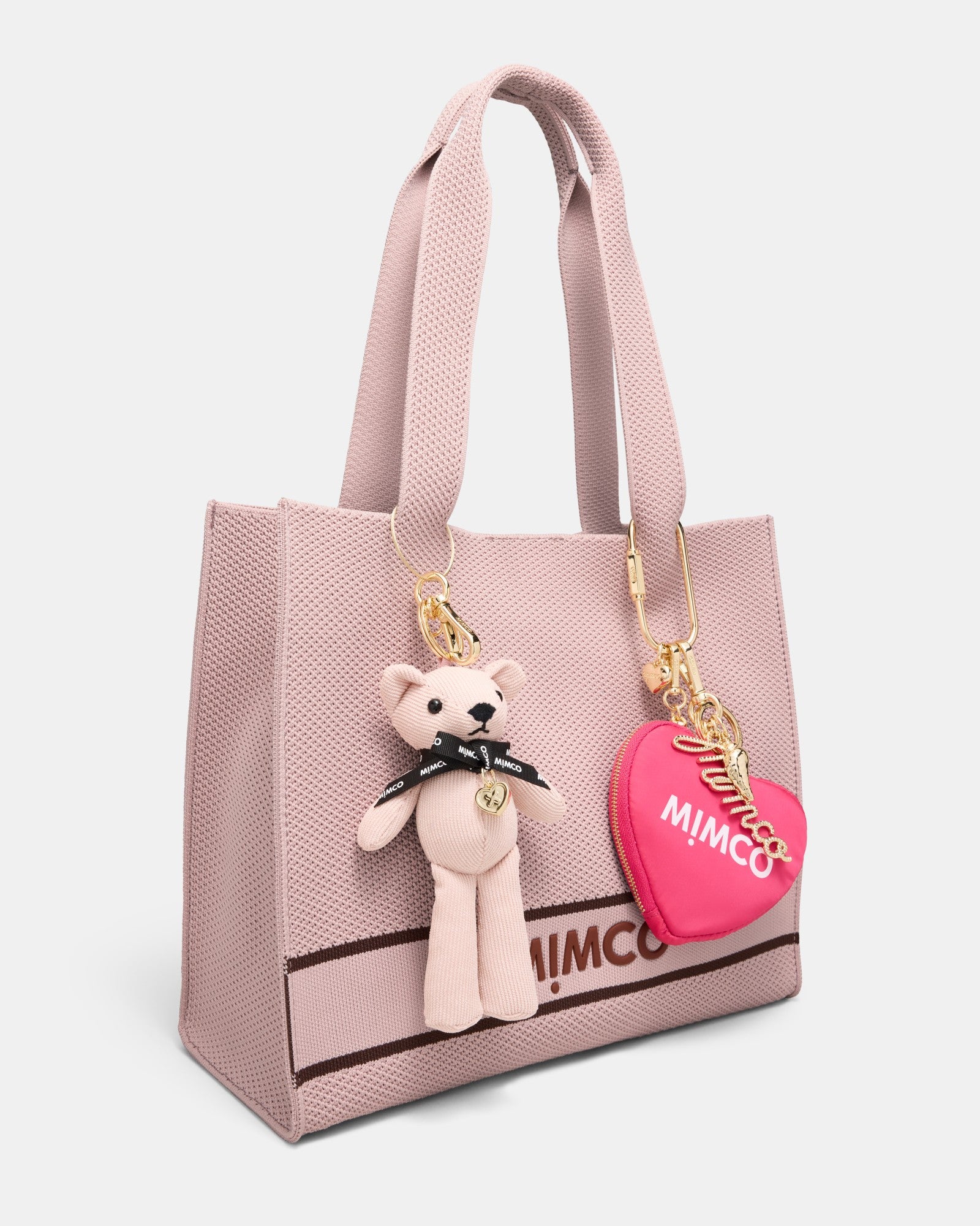 Mimco Bear Bag Charm - Pale Pink