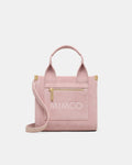 Patch Leather Mini Tote Bag - Pink Salt