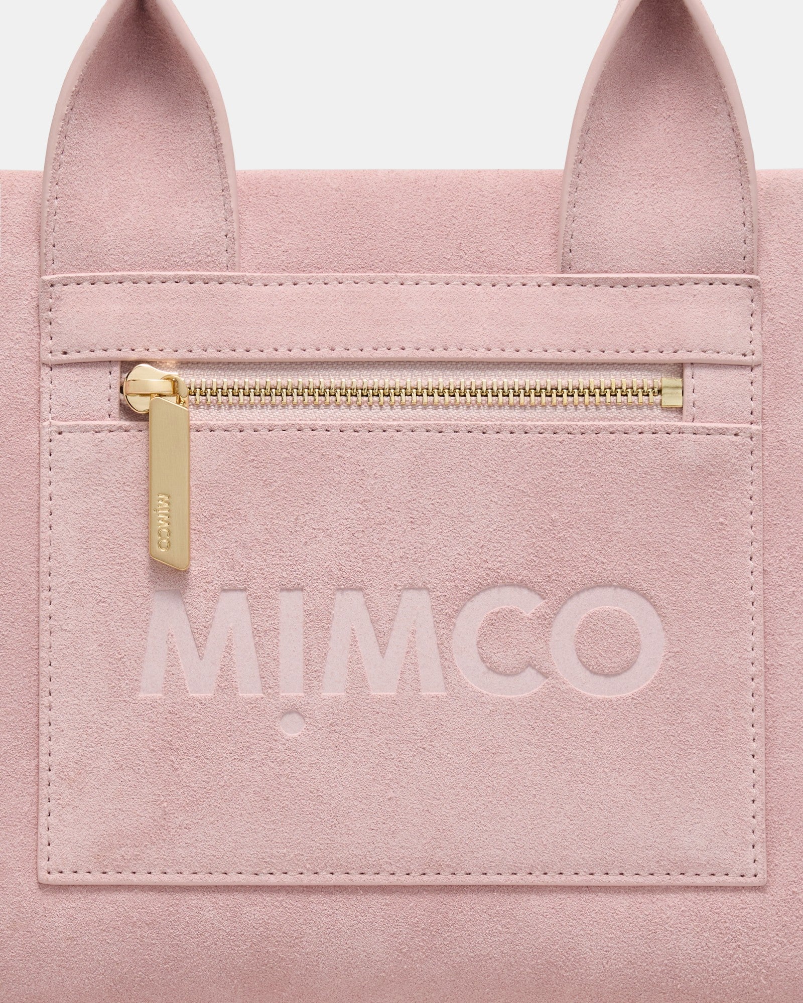 Patch Leather Mini Tote Bag - Pink Salt