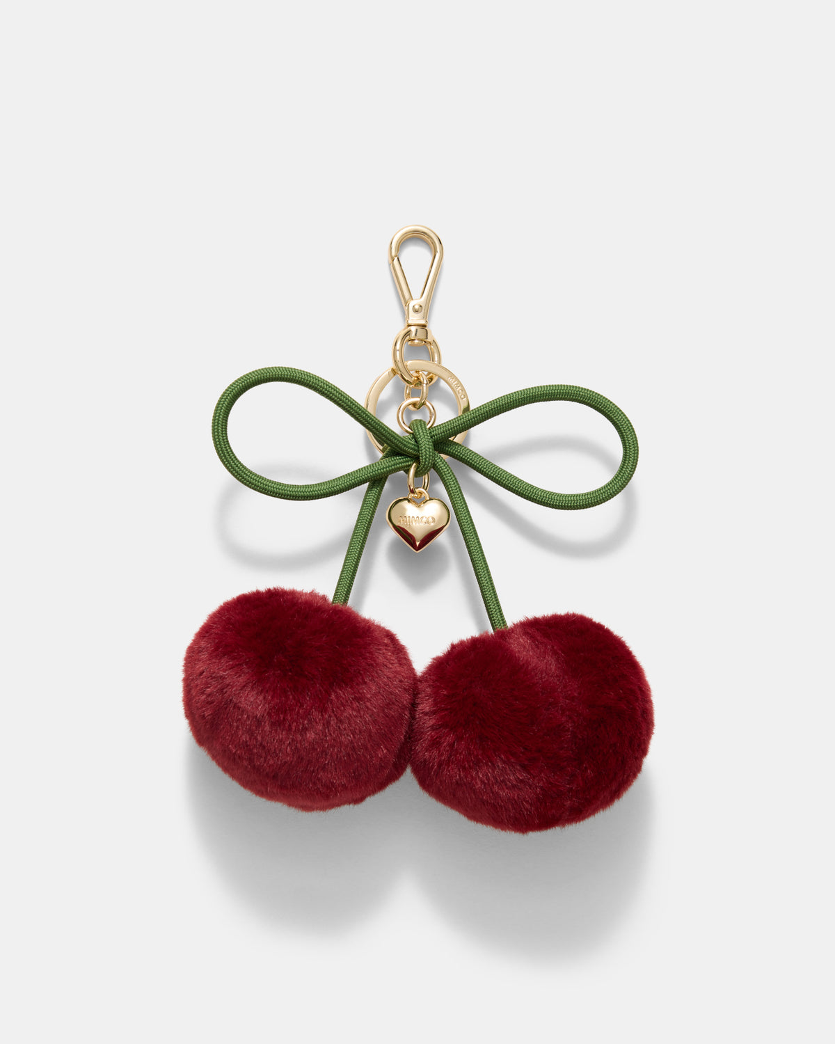 Cherry Keyring - Burgundy