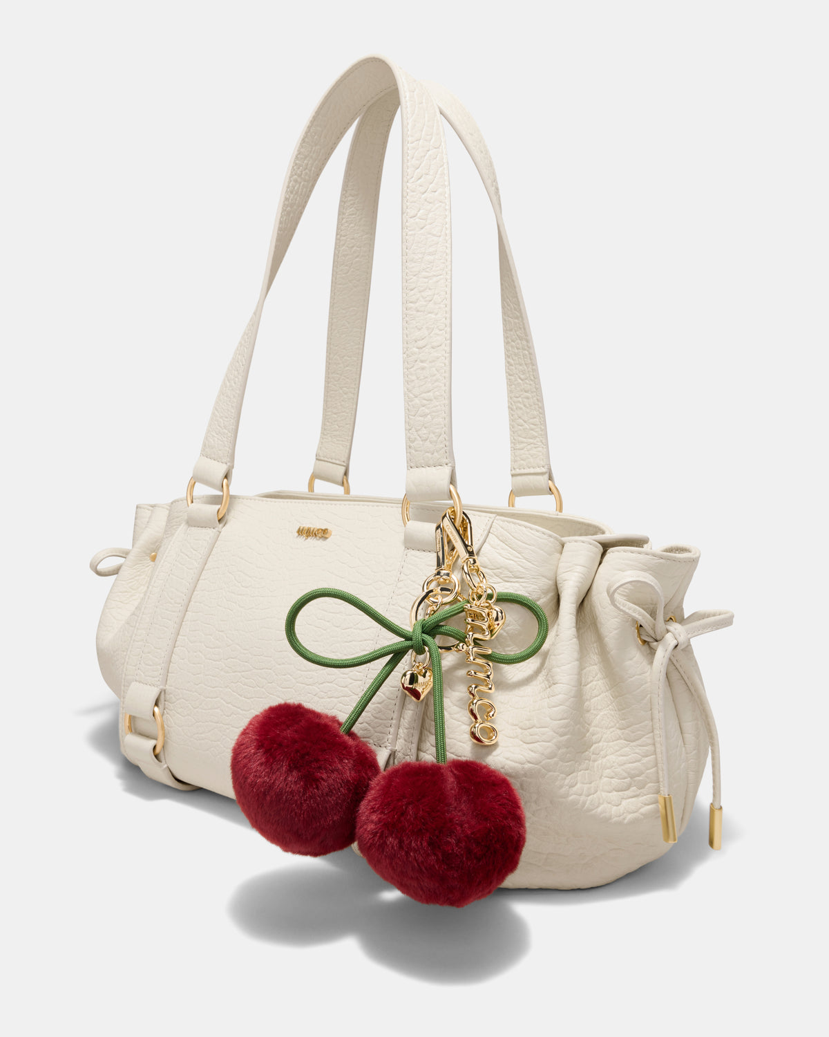 Cherry Keyring - Burgundy