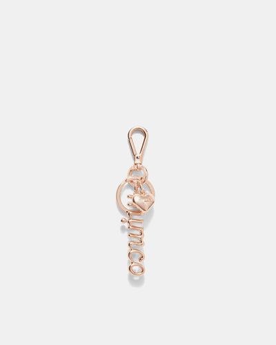 Bubble Logo Keyring - Rose Gold