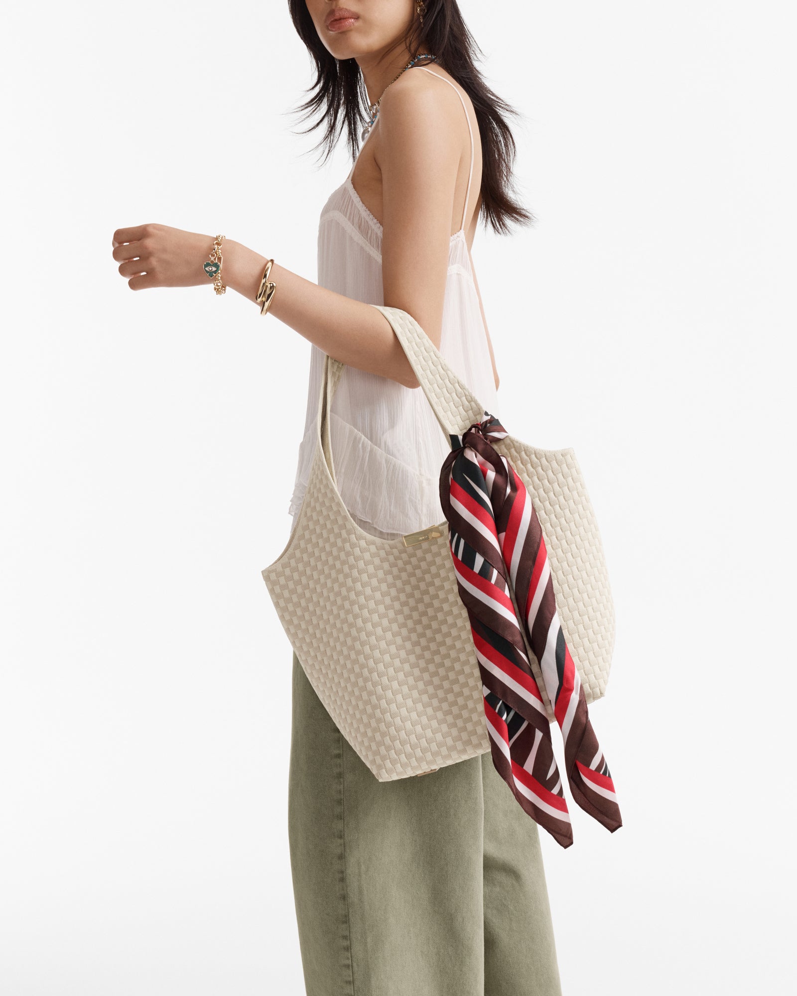 Amelie Basket Tote Bag - Natural