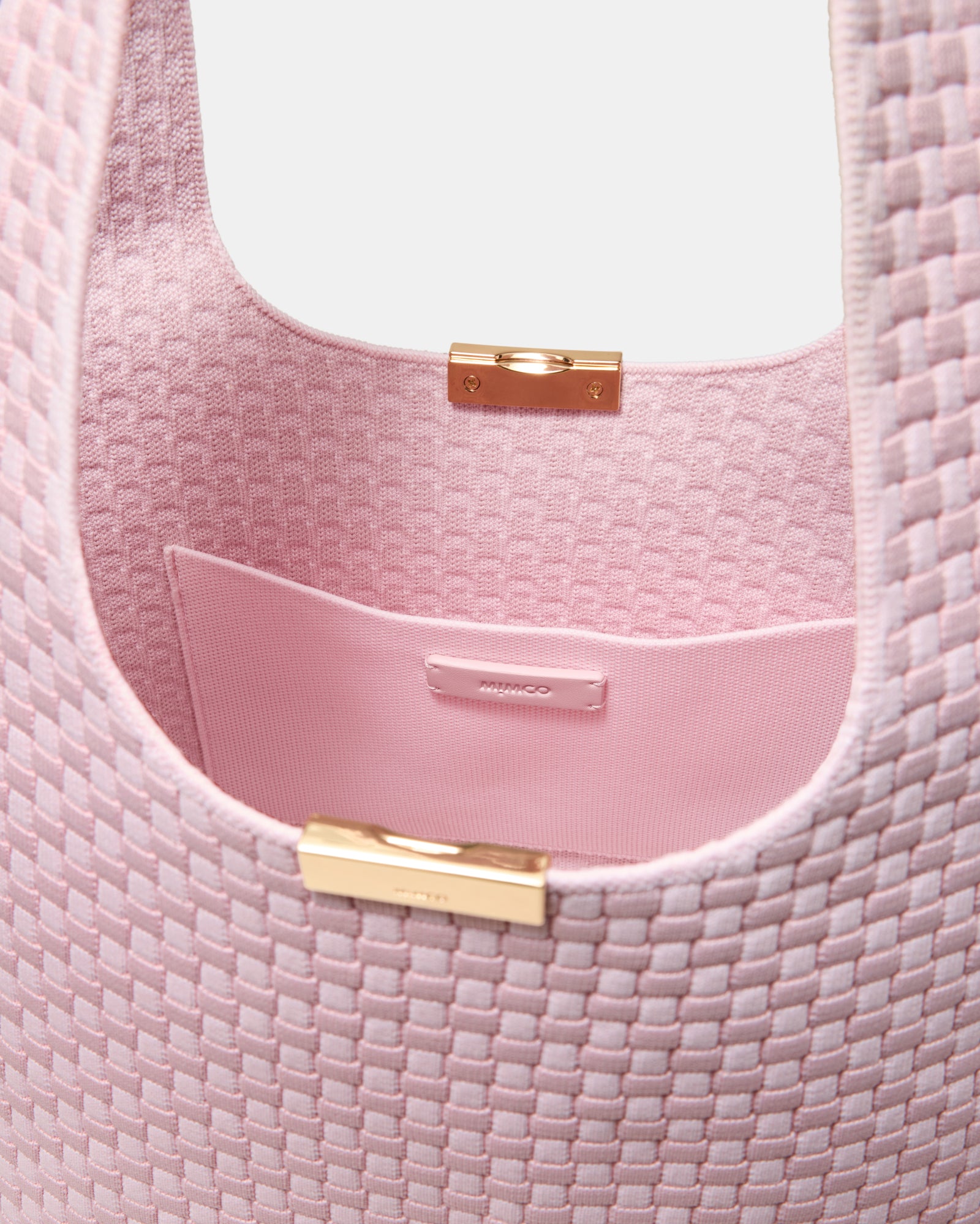 Amelie Basket Tote Bag - Pink Salt