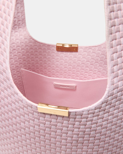 Amelie Basket Tote Bag - Pink Salt