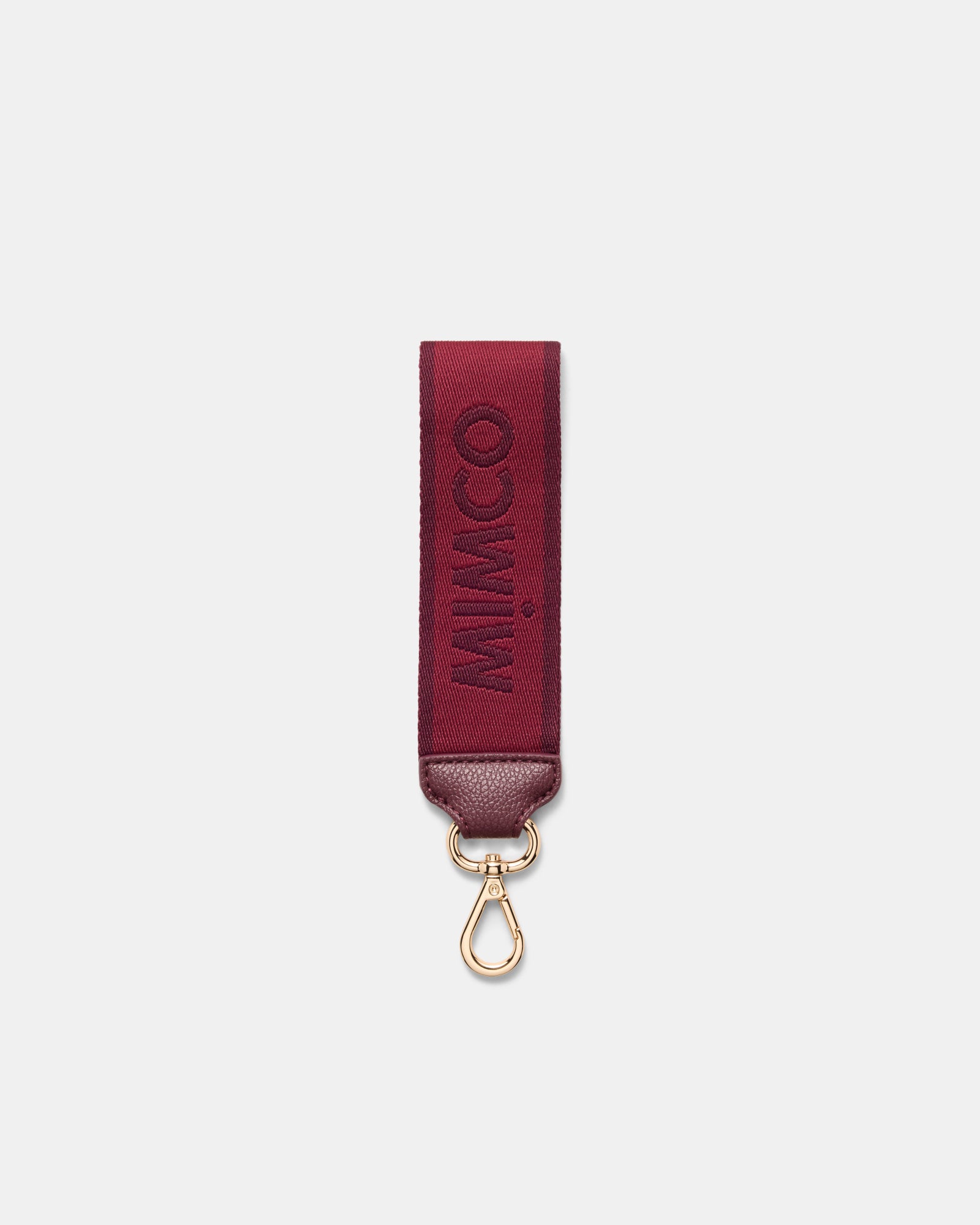 Stripe Webbing Wrist Strap - Bordeaux
