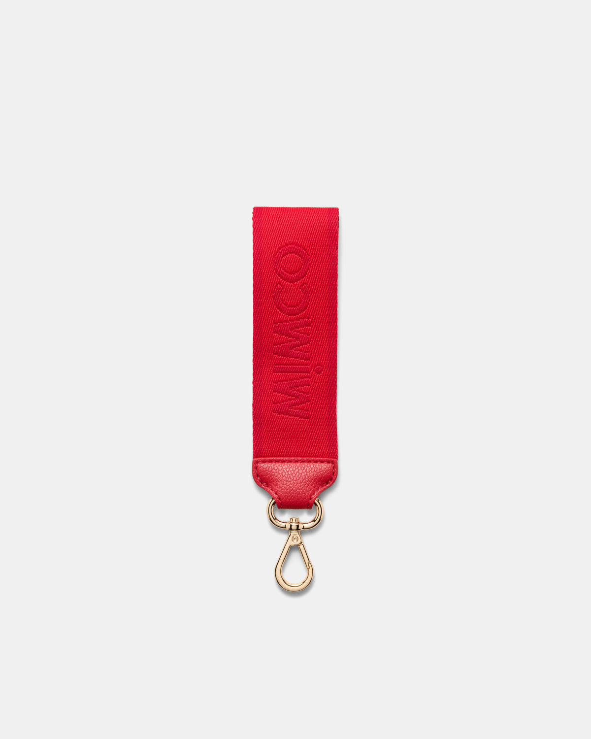 Stripe Webbing Wrist Strap - Lipstick Red
