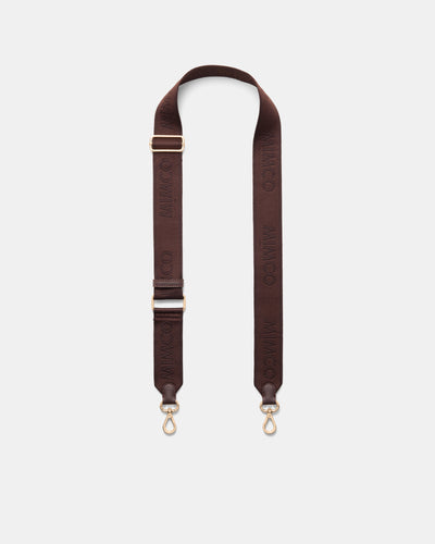 Stripe Webbing Bag Strap - Brandy