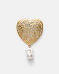 Fond Heart Brooch - Pearl