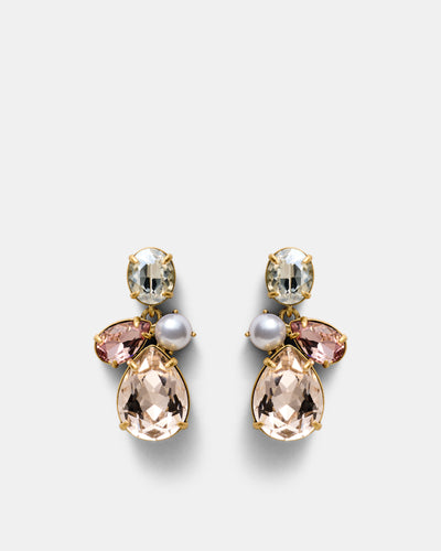 Bejewel Drop Earrings - Pearl