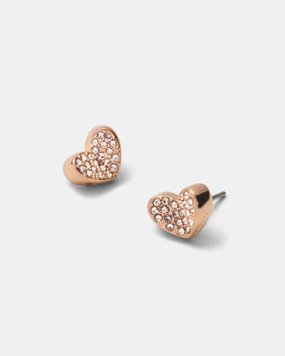Heart To Heart Stud - Rose Gold